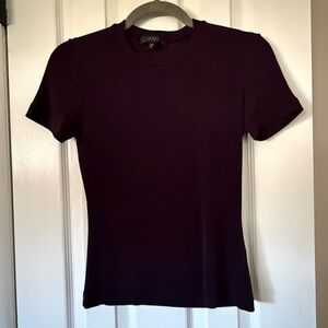 BCBG Max Azria plum crew tee top, L